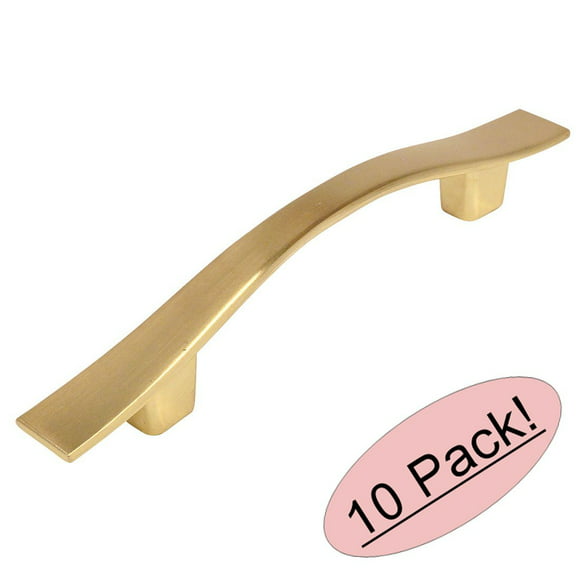 *10 Pack* Cosmas Cabinet Hardware Brushed Gold Contemporary Handle Pull #8103BG